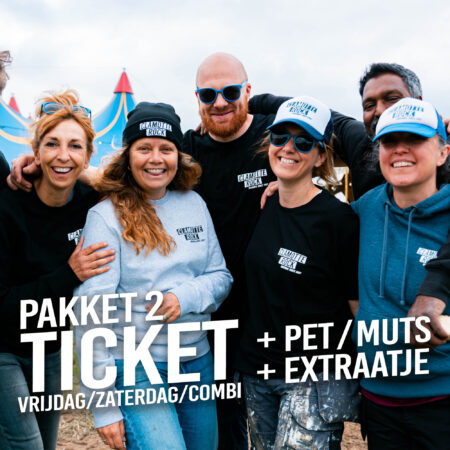 Pakket 2: Ticket + pet/muts + extraatje